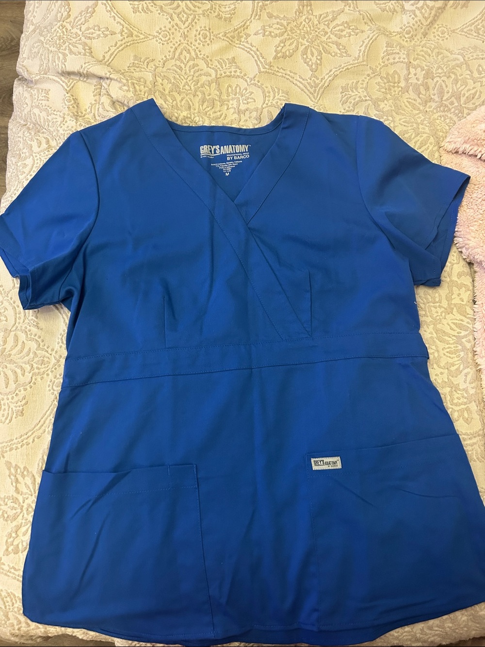 Grey's Anatomy Royal Blue V-Neck Medical Scrub Top